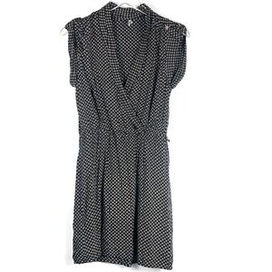 Cotton‎ Candy Wrap Top Black Geometric Dress